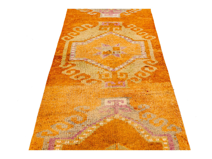 Vintage Turkish Wool Runner Rug 3 X 11