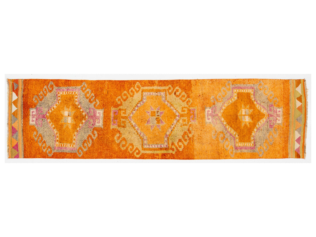 Vintage Turkish Wool Runner Rug 3 X 11