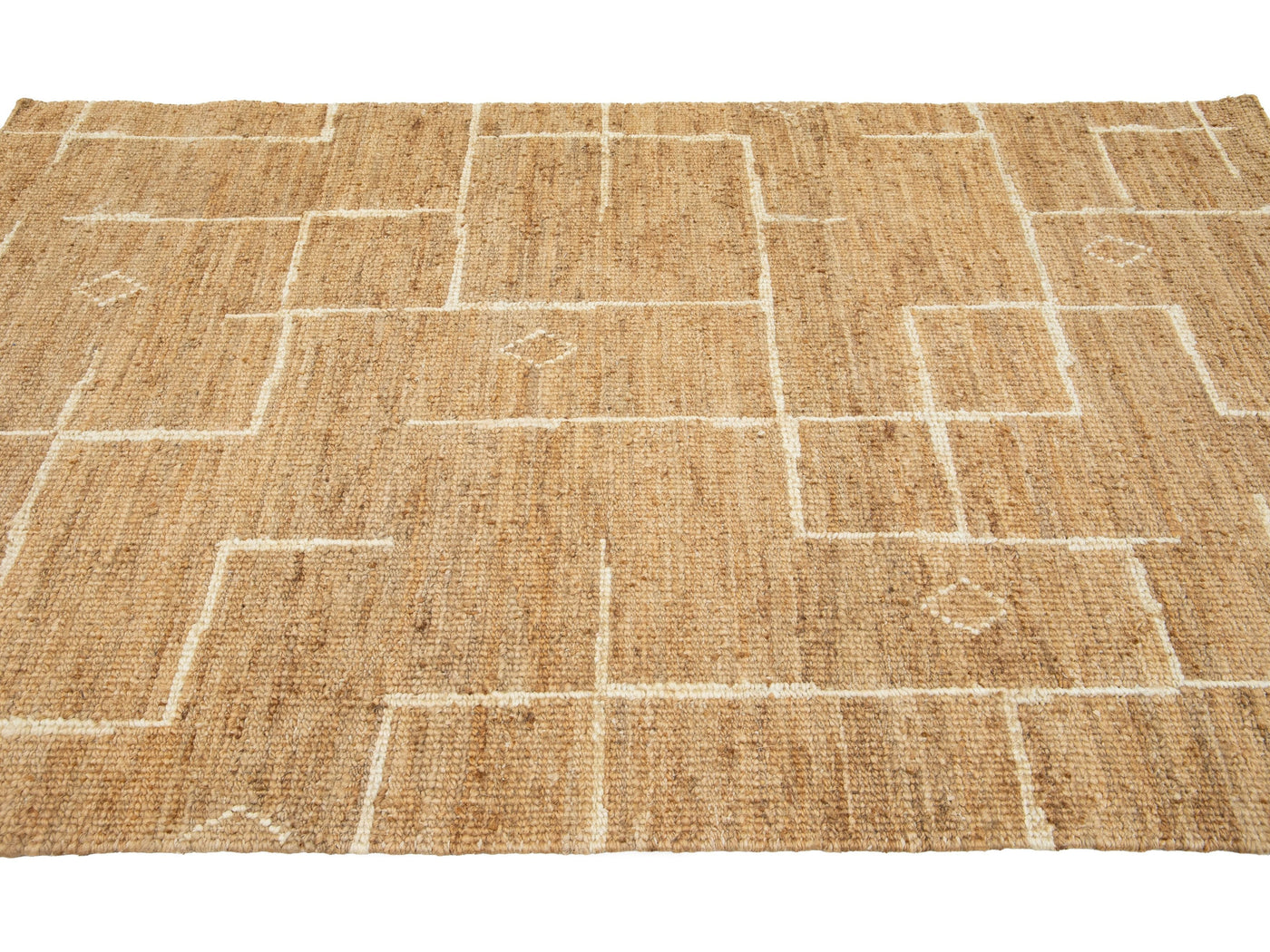 Modern Soumak Natural Jute Rug 5 X 8