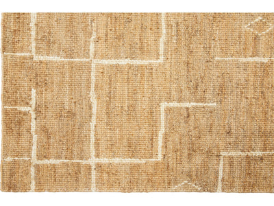 Modern Soumak Natural Jute Rug 5 X 8