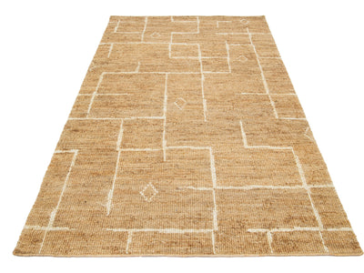 Modern Soumak Natural Jute Rug 5 X 8