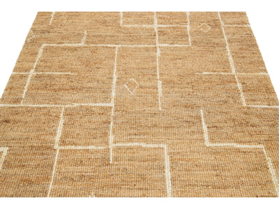 Modern Soumak Natural Jute Rug 5 X 8