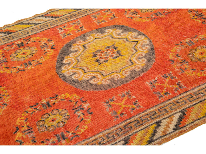 Antique Samarkand Wool Rug 4 X 8