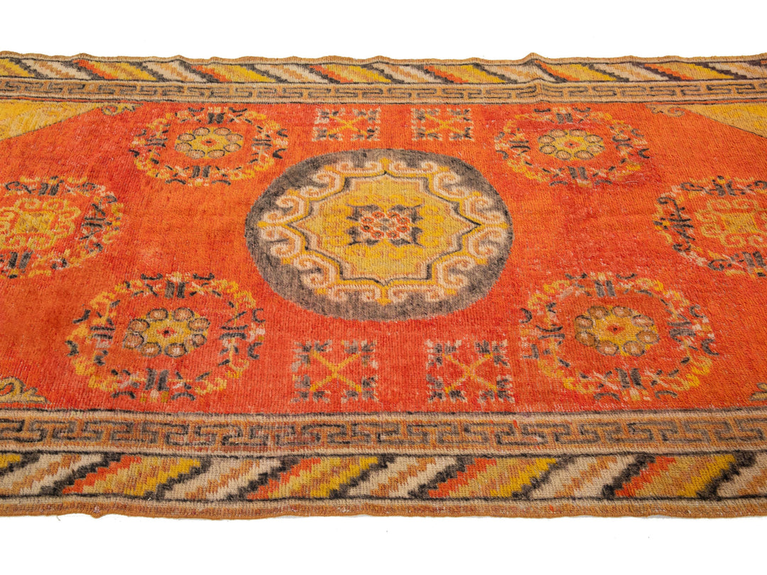 Antique Samarkand Wool Rug 4 X 8