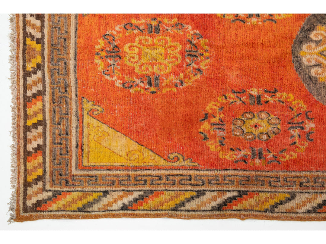 Antique Samarkand Wool Rug 4 X 8