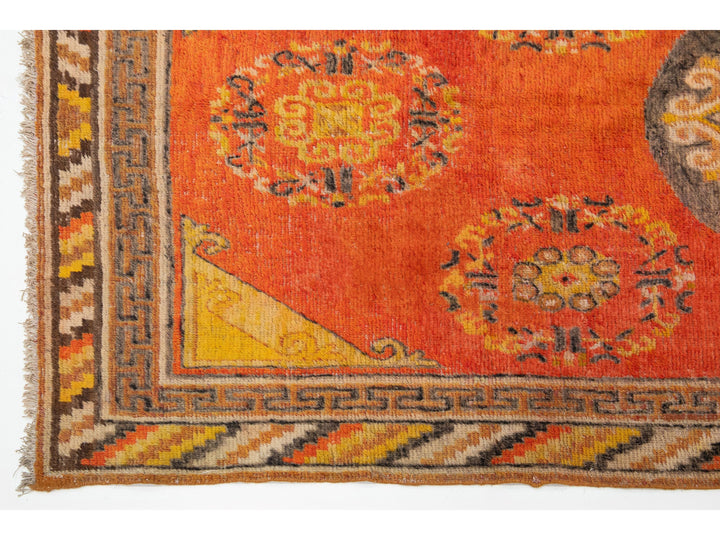 Antique Samarkand Wool Rug 4 X 8