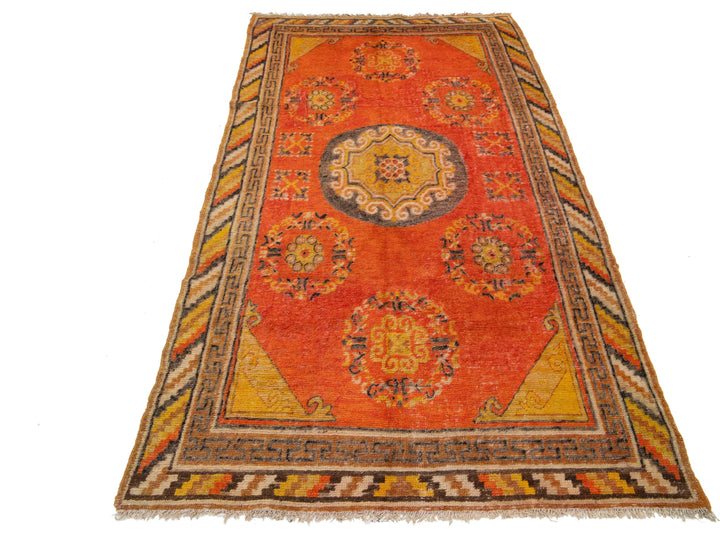 Antique Samarkand Wool Rug 4 X 8