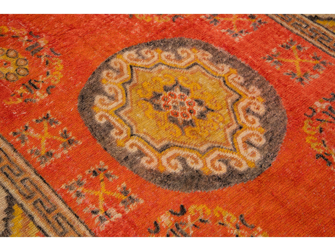 Antique Samarkand Wool Rug 4 X 8