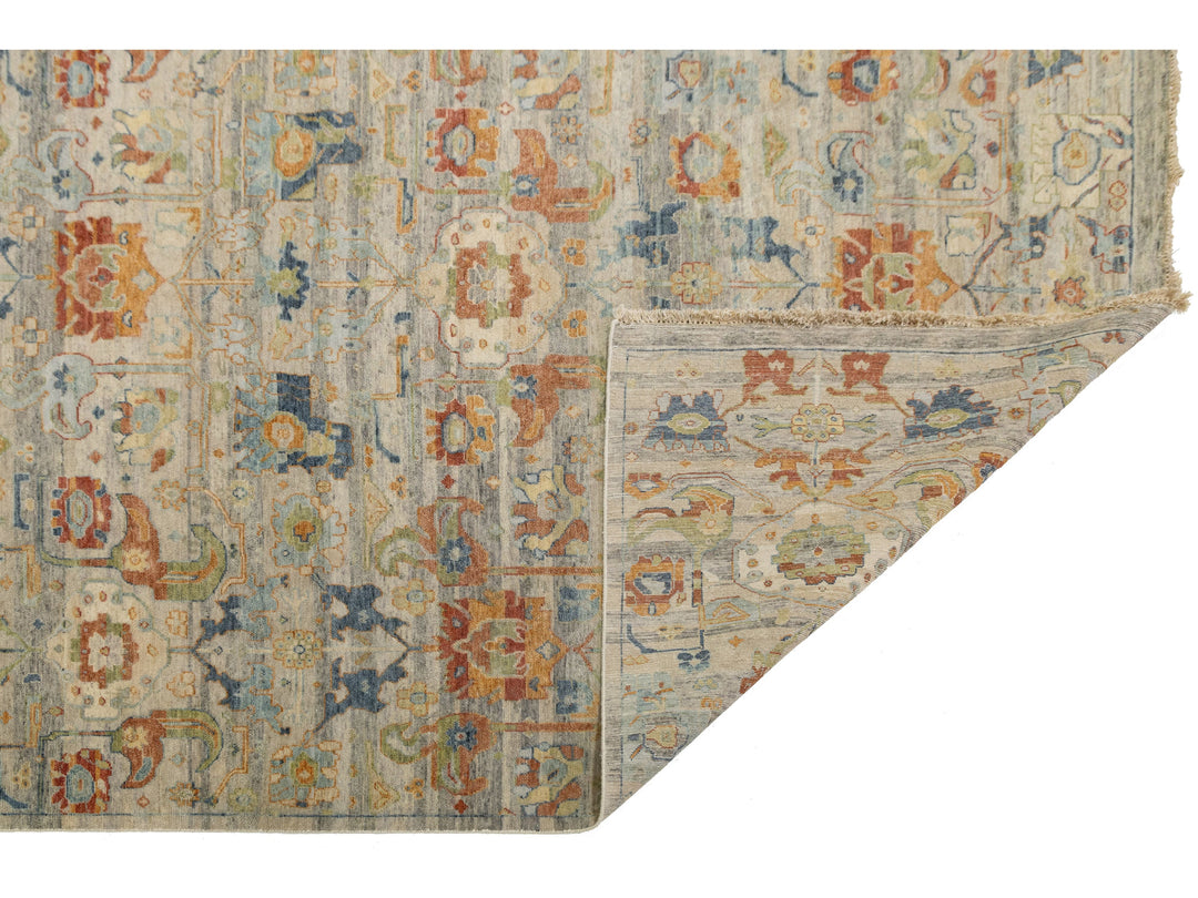 Modern Agra Wool Rug 13 X 16