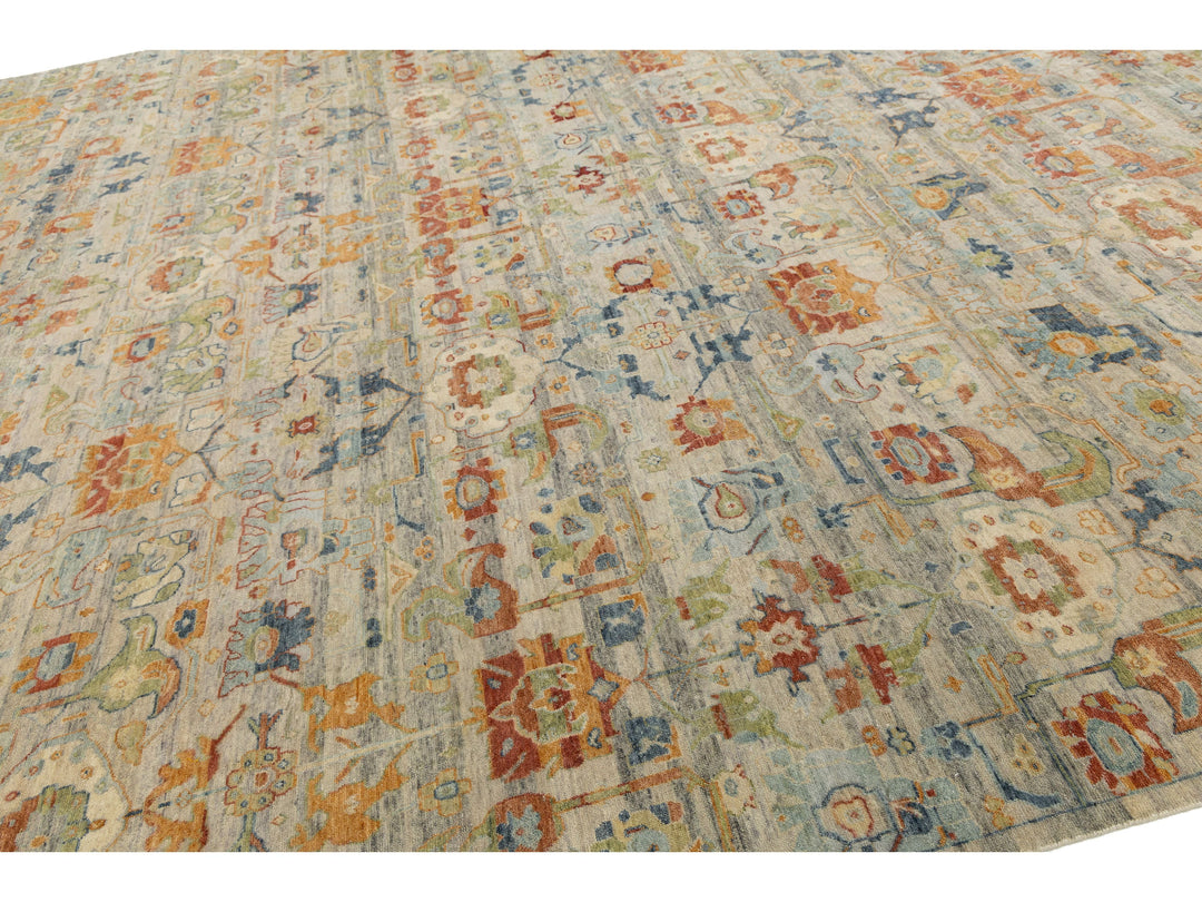 Modern Agra Wool Rug 13 X 16