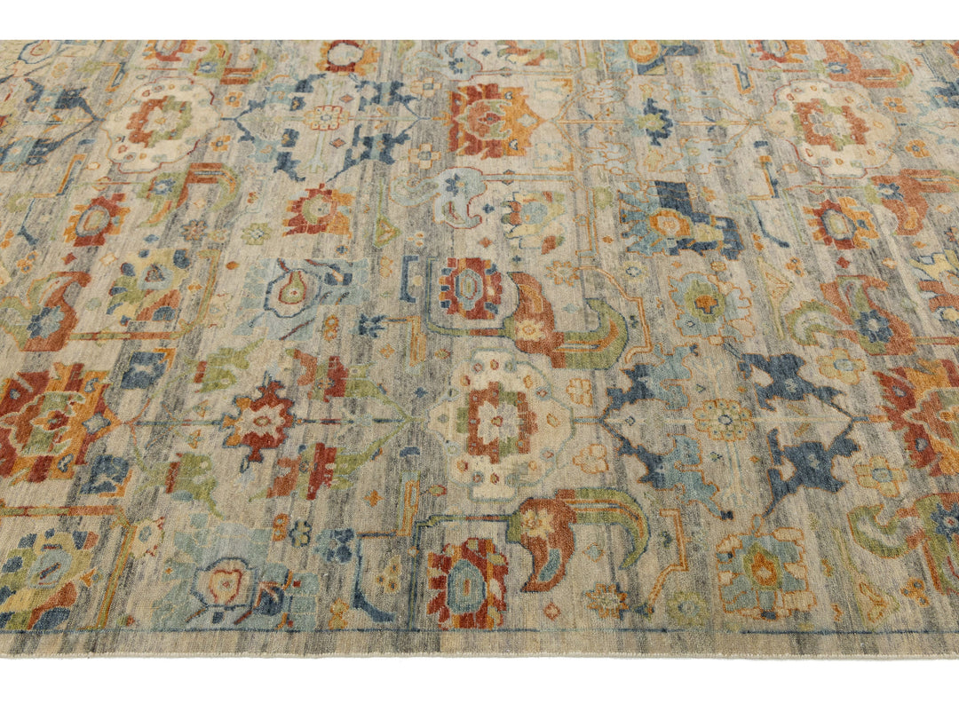 Modern Agra Wool Rug 13 X 16