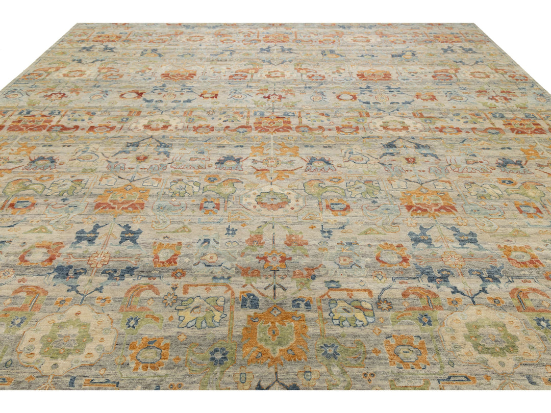 Modern Agra Wool Rug 13 X 16