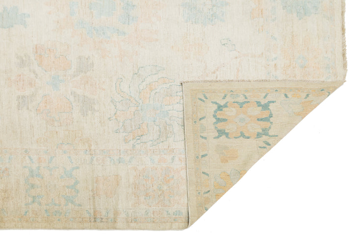 Modern Oushak Wool Rug 12 X 17