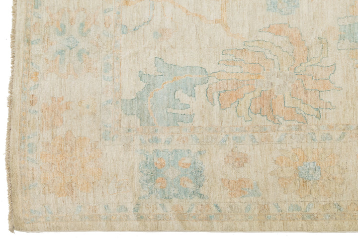 Modern Oushak Wool Rug 12 X 17