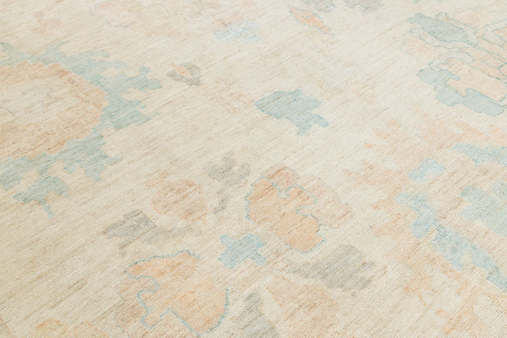 Modern Oushak Wool Rug 12 X 17