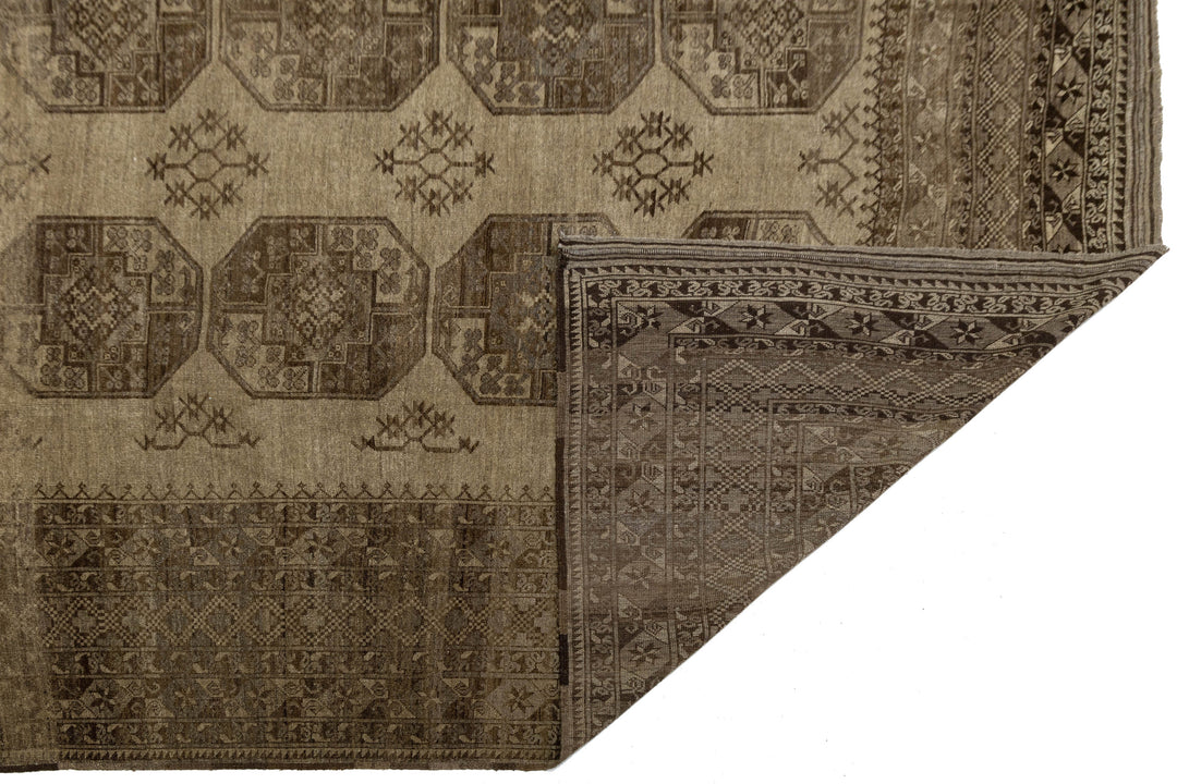 Antique Turkmen Wool Rug 11 X 15