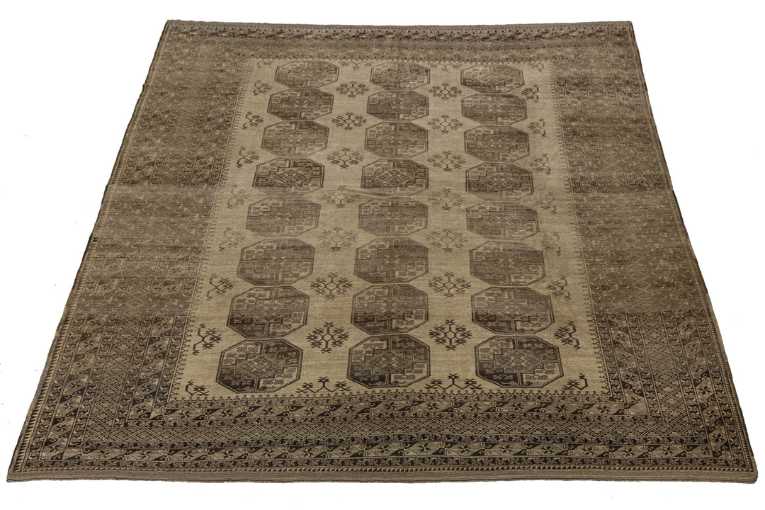 Antique Turkmen Wool Rug 11 X 15