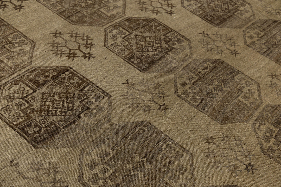 Antique Turkmen Wool Rug 11 X 15