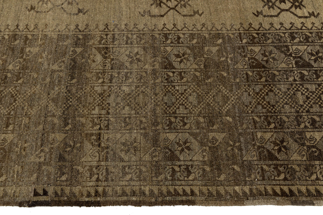 Antique Turkmen Wool Rug 11 X 15