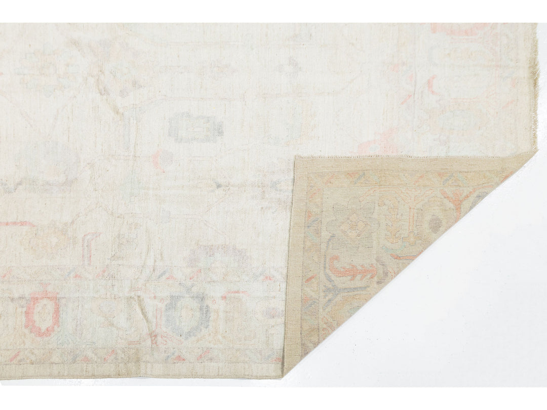 Modern Oushak Wool Rug 10 X 14