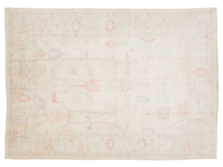 Modern Oushak Wool Rug 10 X 14