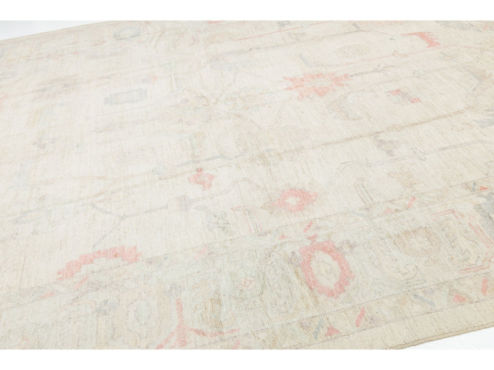 Modern Oushak Wool Rug 10 X 14