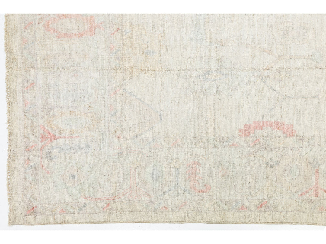 Modern Oushak Wool Rug 10 X 14