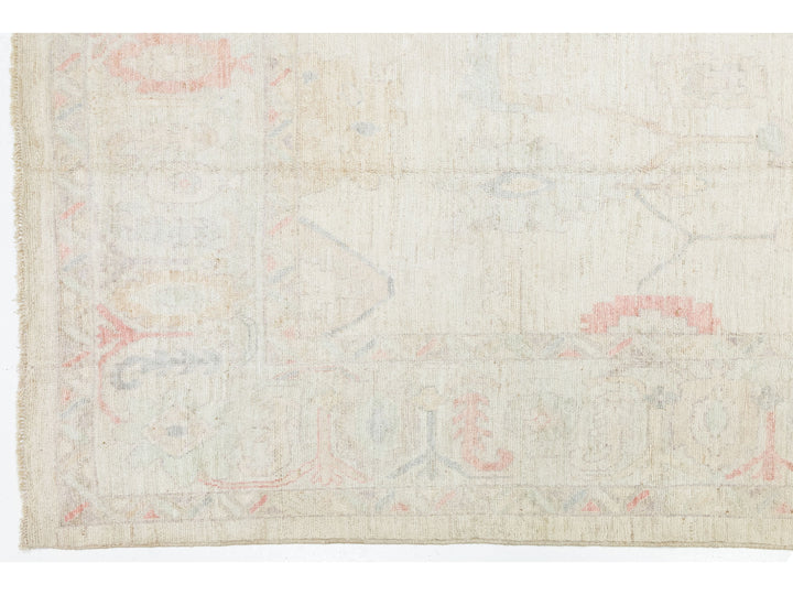 Modern Oushak Wool Rug 10 X 14