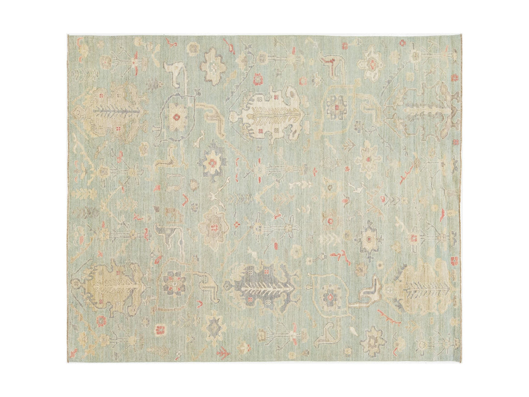 Modern Oushak Wool Rug 8 X 10