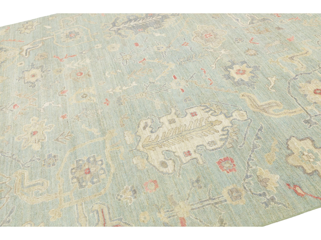 Modern Oushak Wool Rug 8 X 10