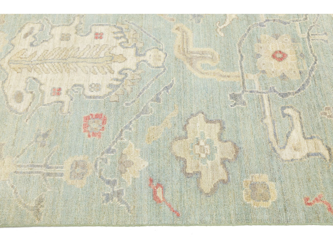 Modern Oushak Wool Rug 8 X 10