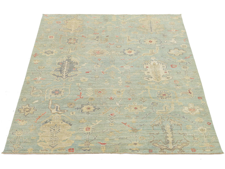 Modern Oushak Wool Rug 8 X 10