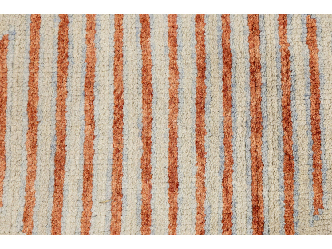 Modern Art Deco Wool Rug 4 X 6