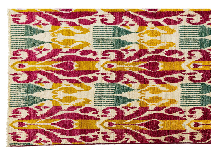 Modern Ikat Wool Rug 8 X 10