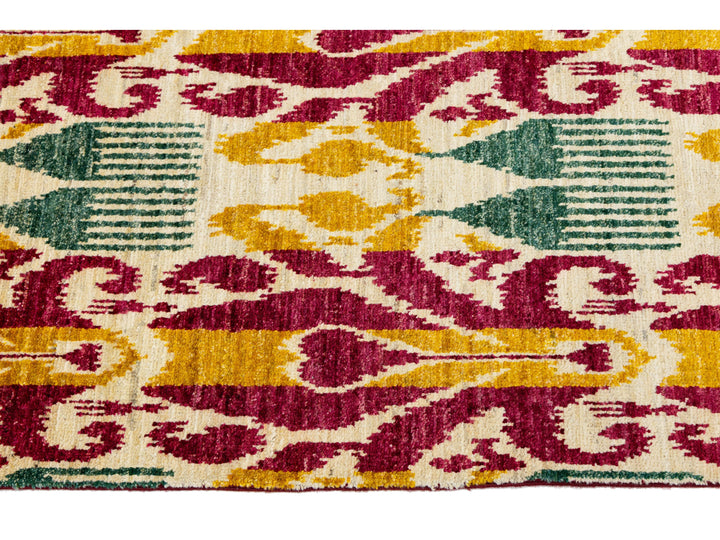Modern Ikat Wool Rug 8 X 10