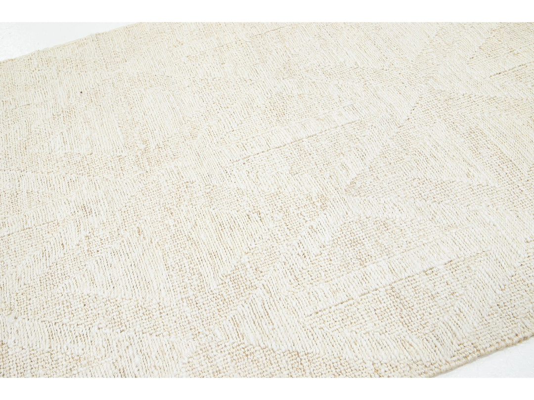 Modern Soumak Natural Jute Rug 5 X 8