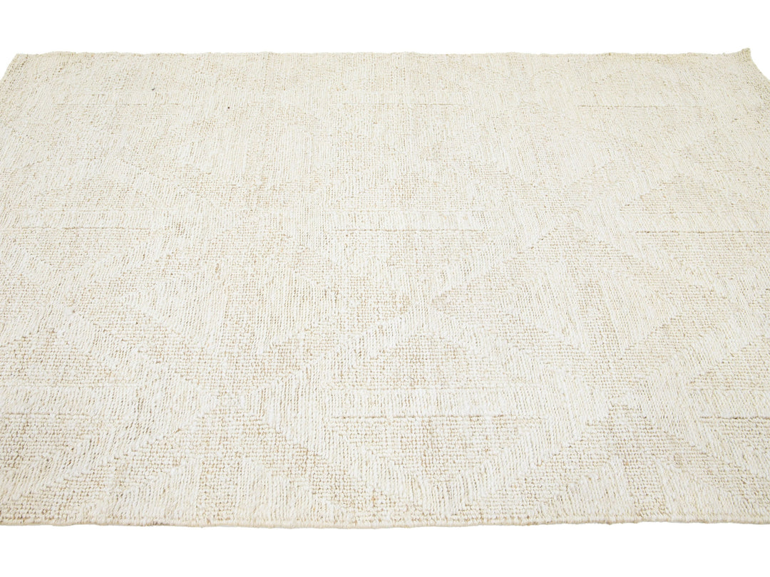 Modern Soumak Natural Jute Rug 5 X 8