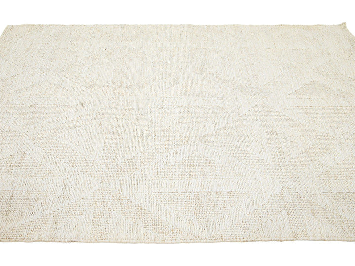 Modern Soumak Natural Jute Rug 5 X 8