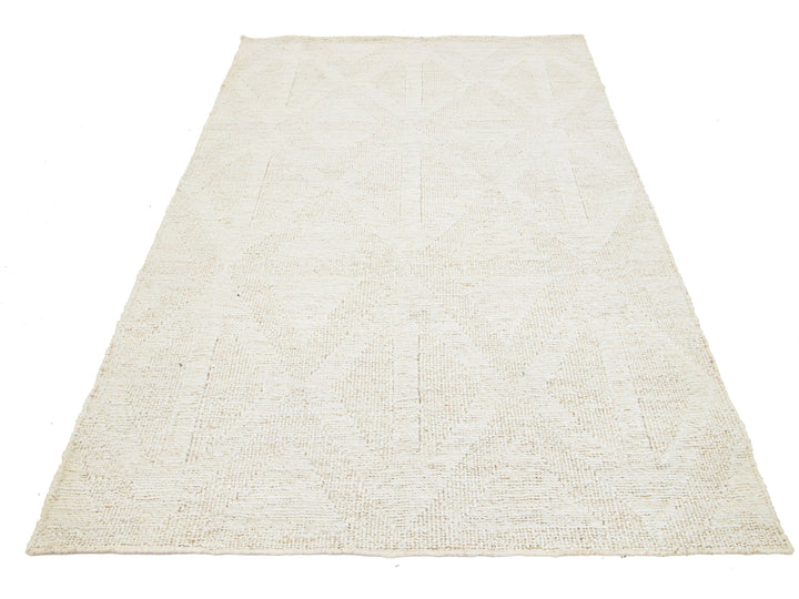 Modern Soumak Natural Jute Rug 5 X 8