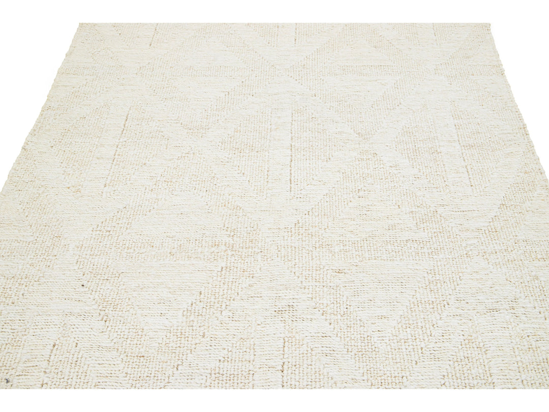 Modern Soumak Natural Jute Rug 5 X 8