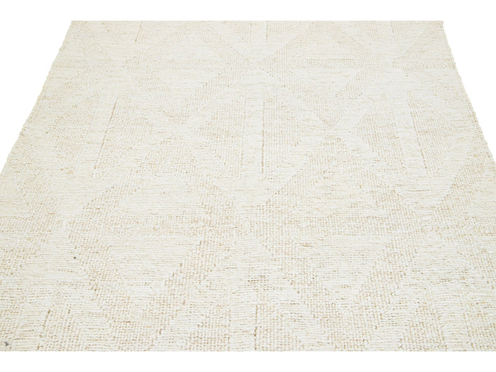 Modern Soumak Natural Jute Rug 5 X 8