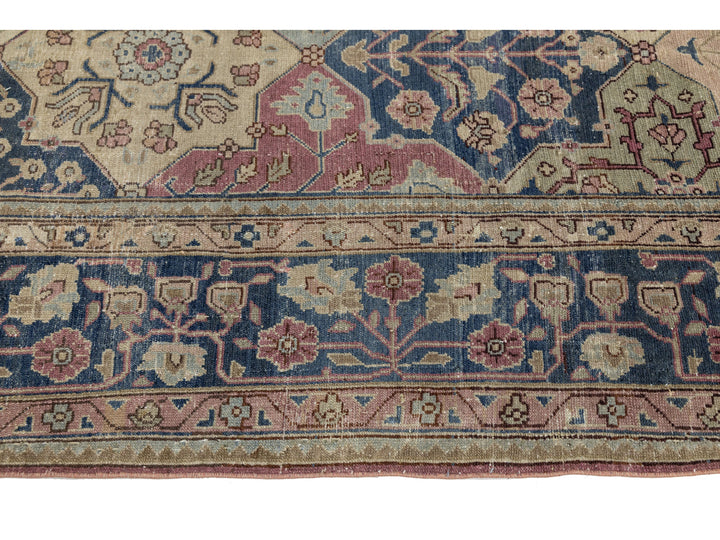 Antique Persian Tabriz Wool Rug 9 X 13