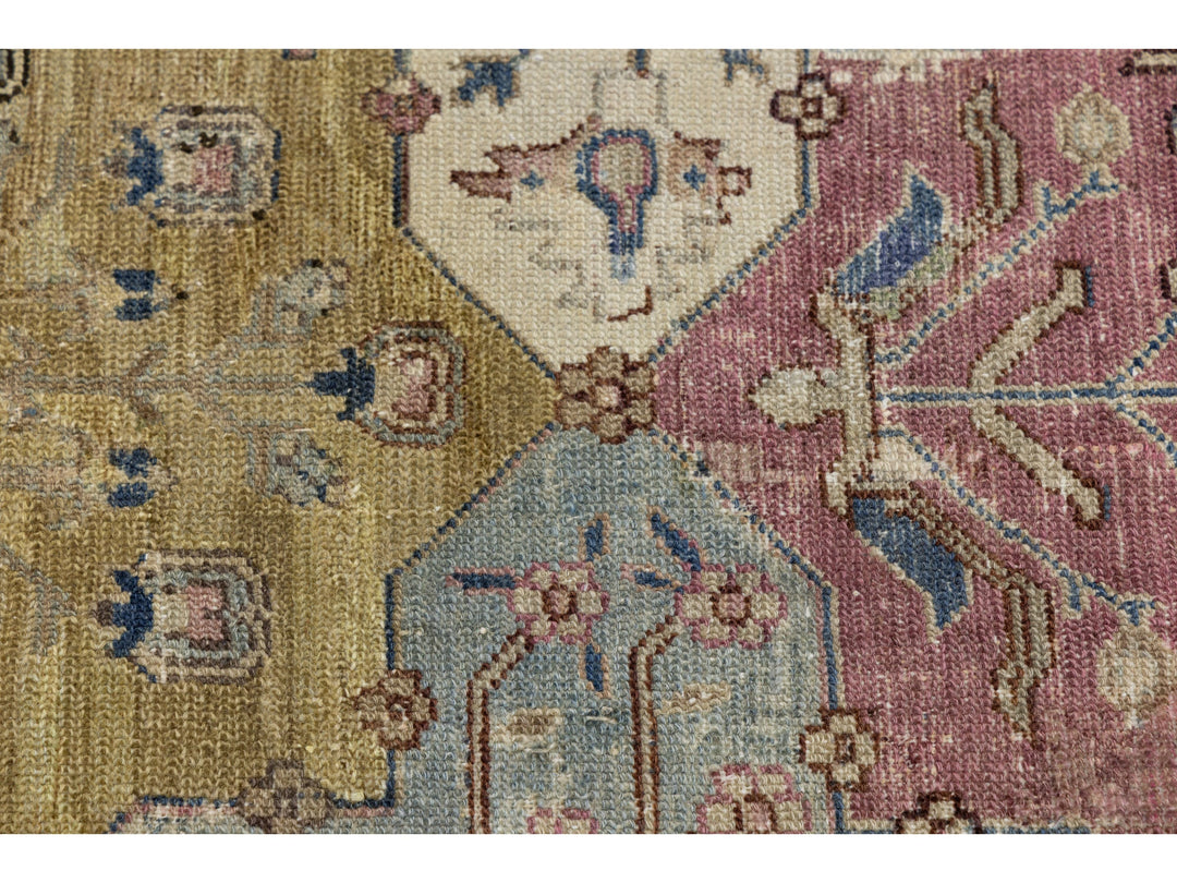 Antique Persian Tabriz Wool Rug 9 X 13