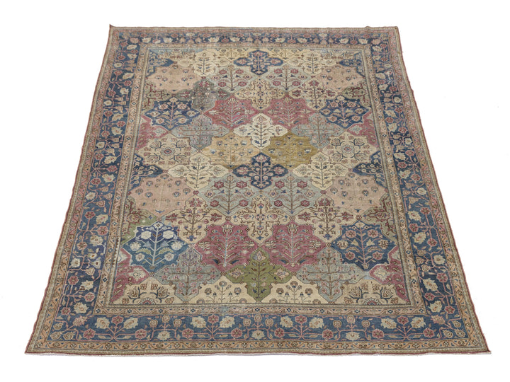 Antique Persian Tabriz Wool Rug 9 X 13