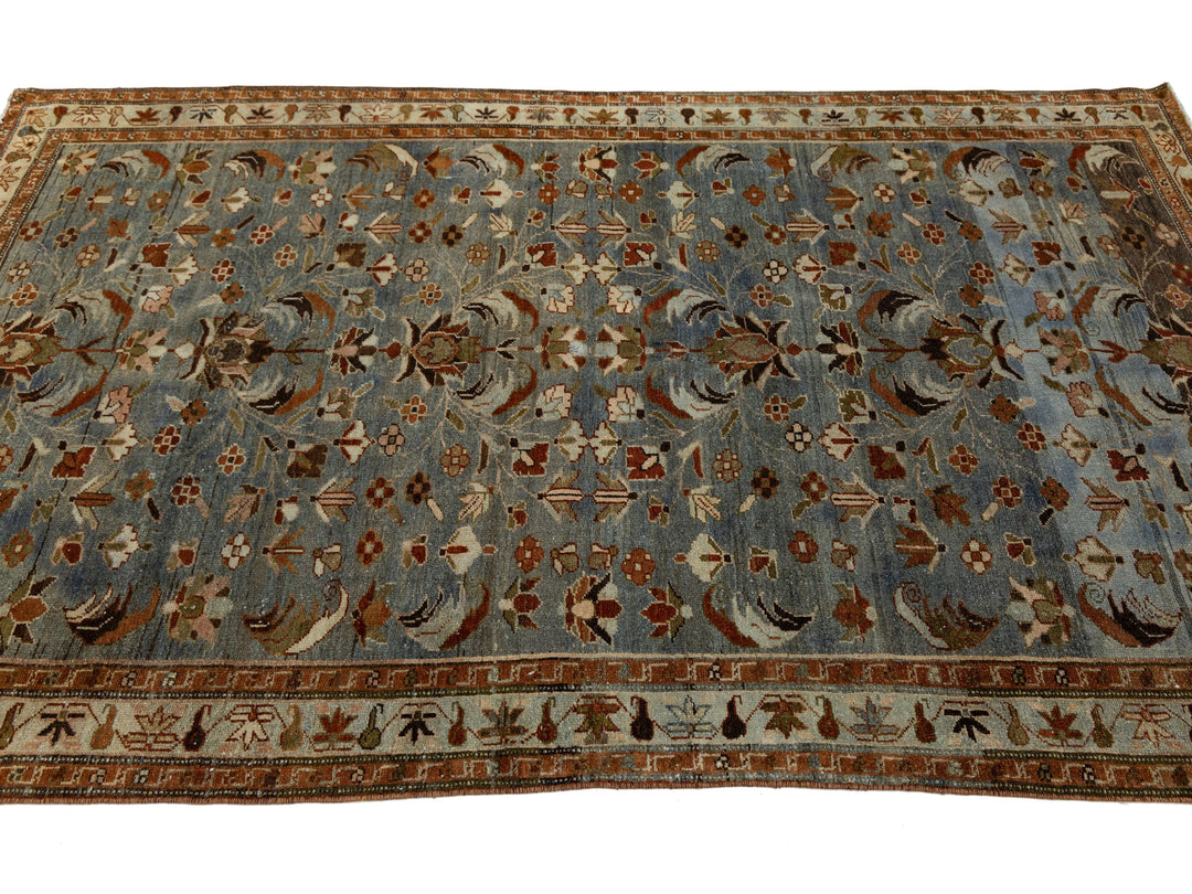 Antique Persian Malayer Wool Rug 5 X 7