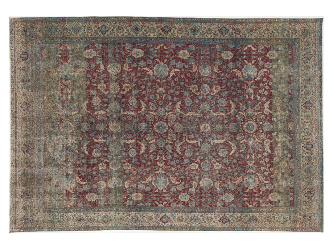 Antique Agra Wool Rug 8 X 11