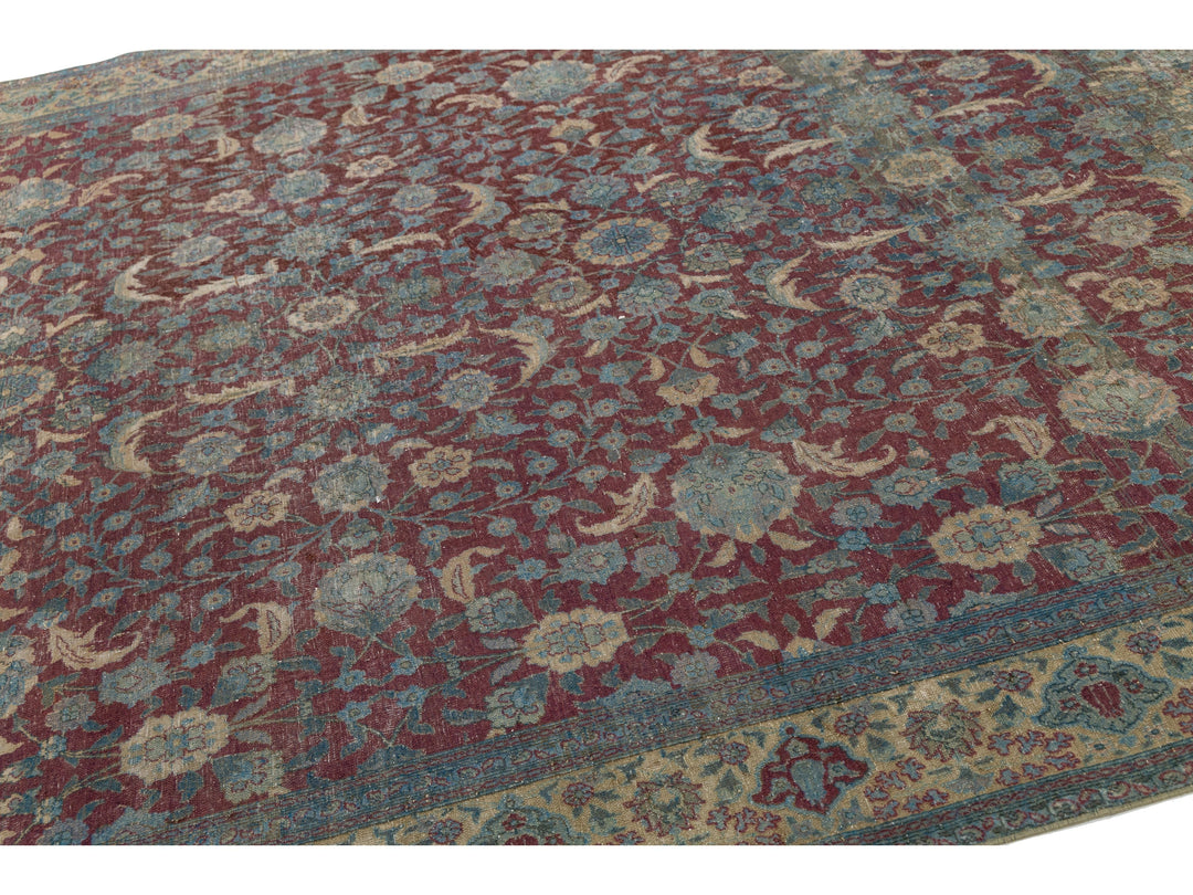 Antique Agra Wool Rug 8 X 11