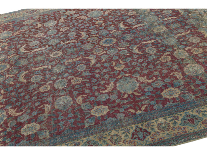 Antique Agra Wool Rug 8 X 11
