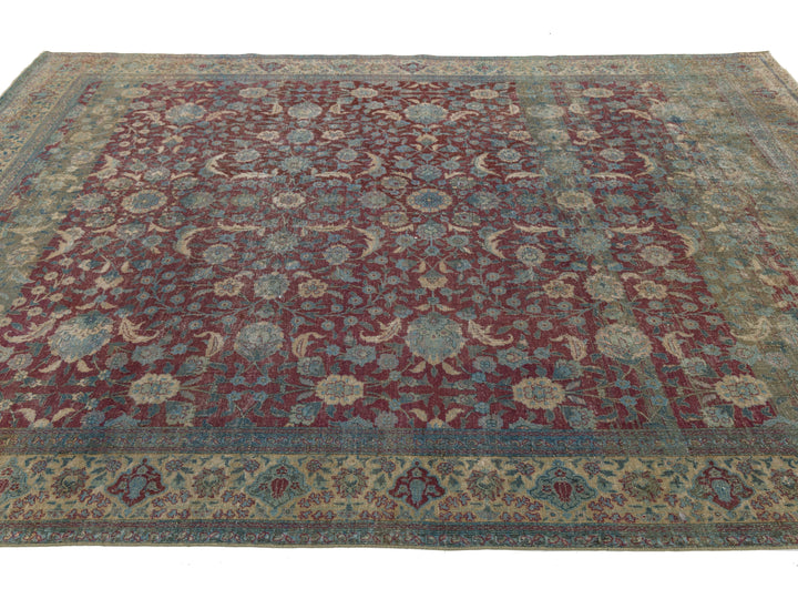 Antique Agra Wool Rug 8 X 11