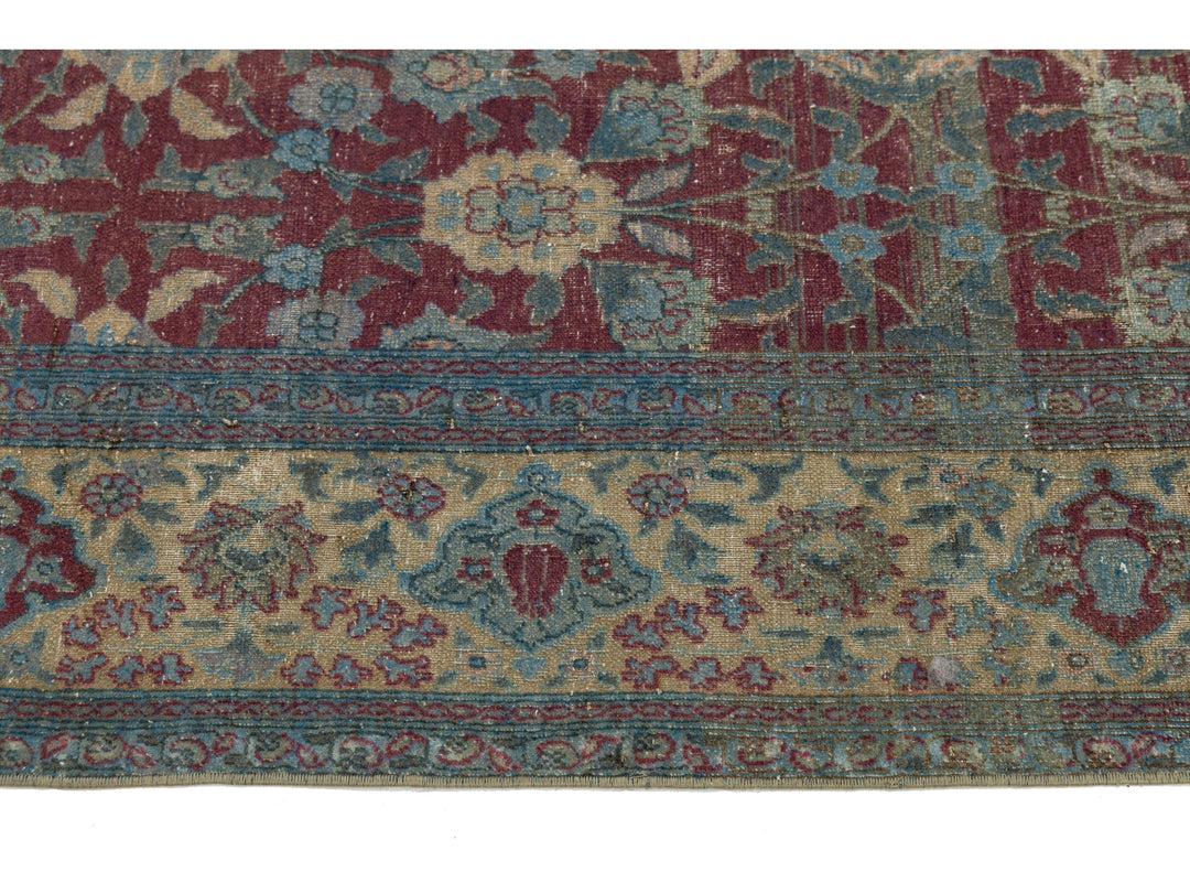 Antique Agra Wool Rug 8 X 11
